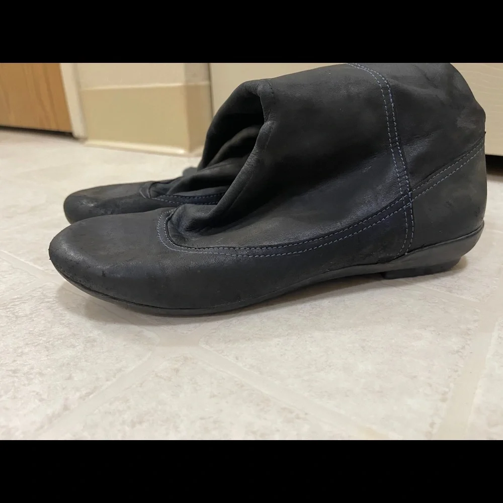 Blue Leather suede boots - Picture 5 of 10